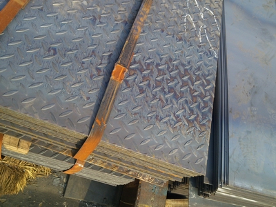 Checkered steel sheets transportted to Sri lanka yard